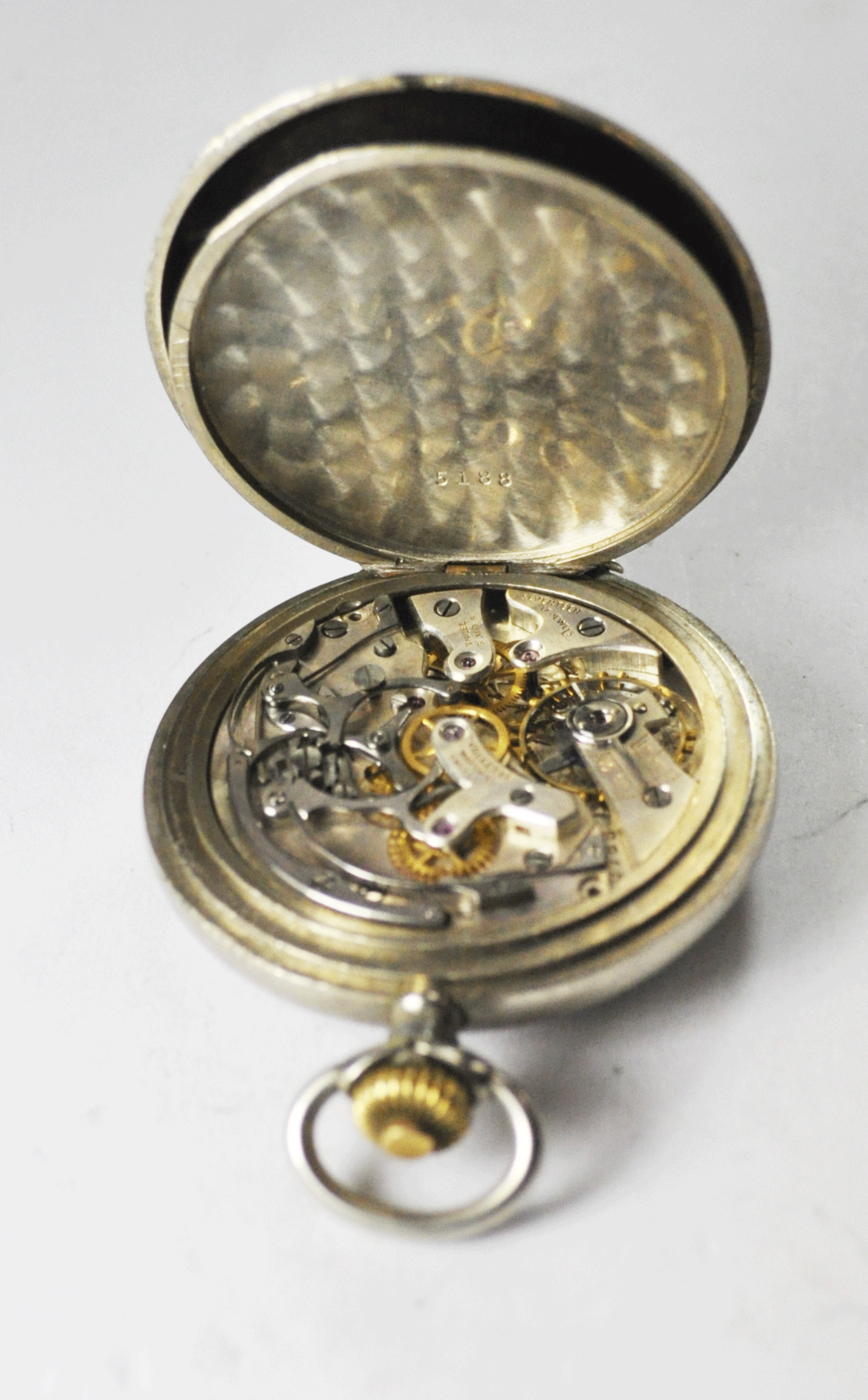 Paul Vallette Chronograph Pocket Watch Swiss 17J 3Adj 47mm Case