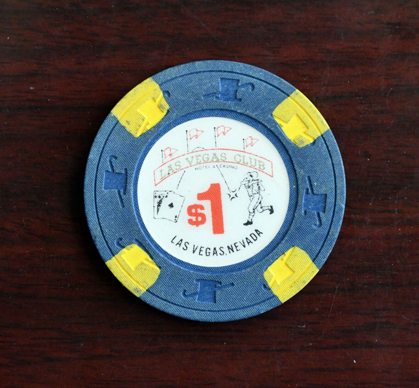 Las Vegas Club Hotel Casino Gaming Token Chip Baseball Las Vegas Nevada