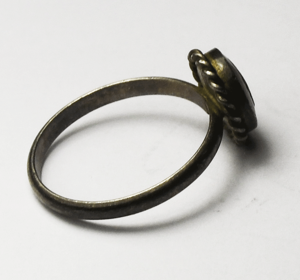 Sterling Silver Round Solitaire Enamel Sun Ring 10mm Band Size 6