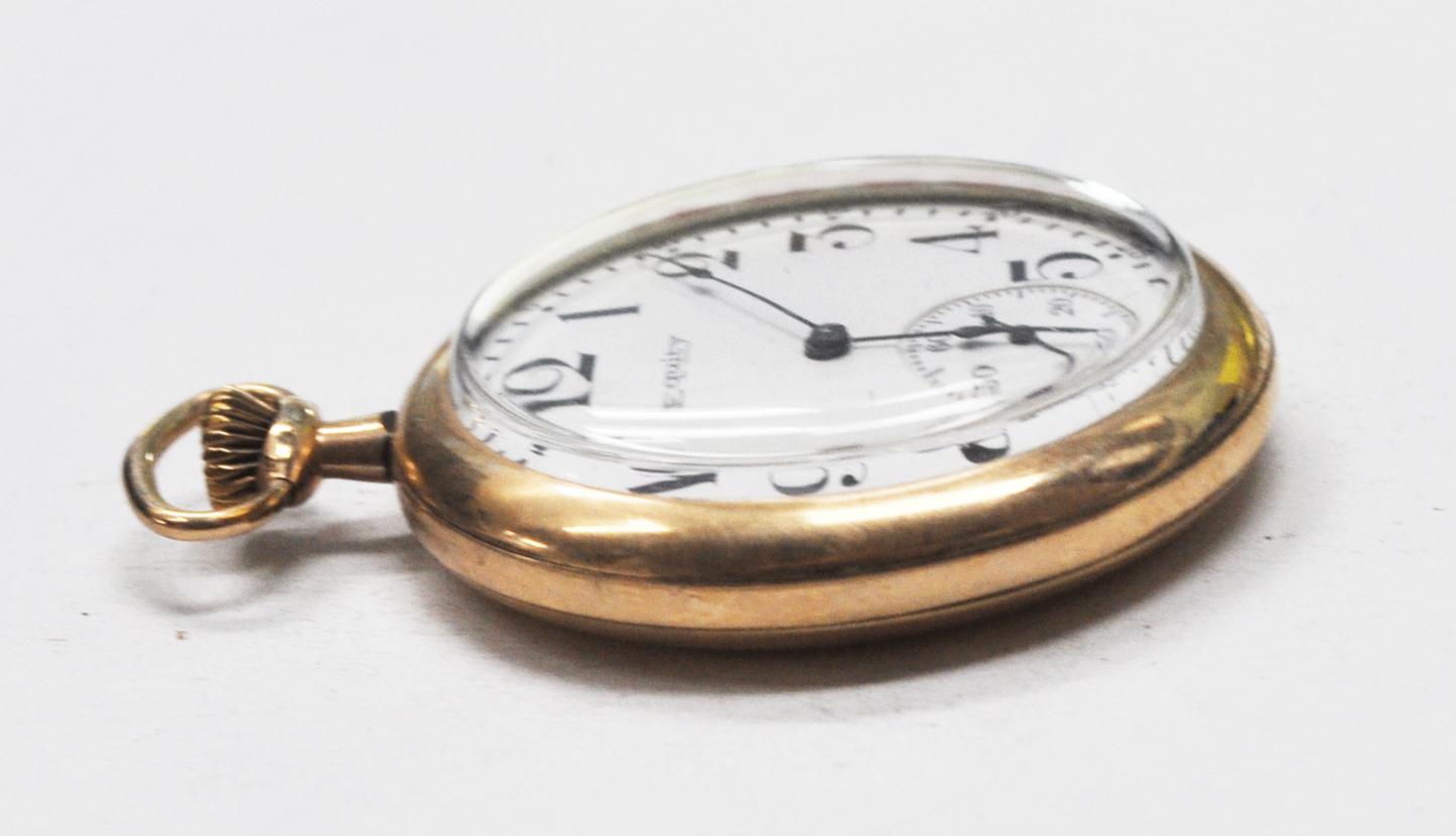 Equity Boston Size 12 Open Face 20yr GF Pocket Watch Not Running