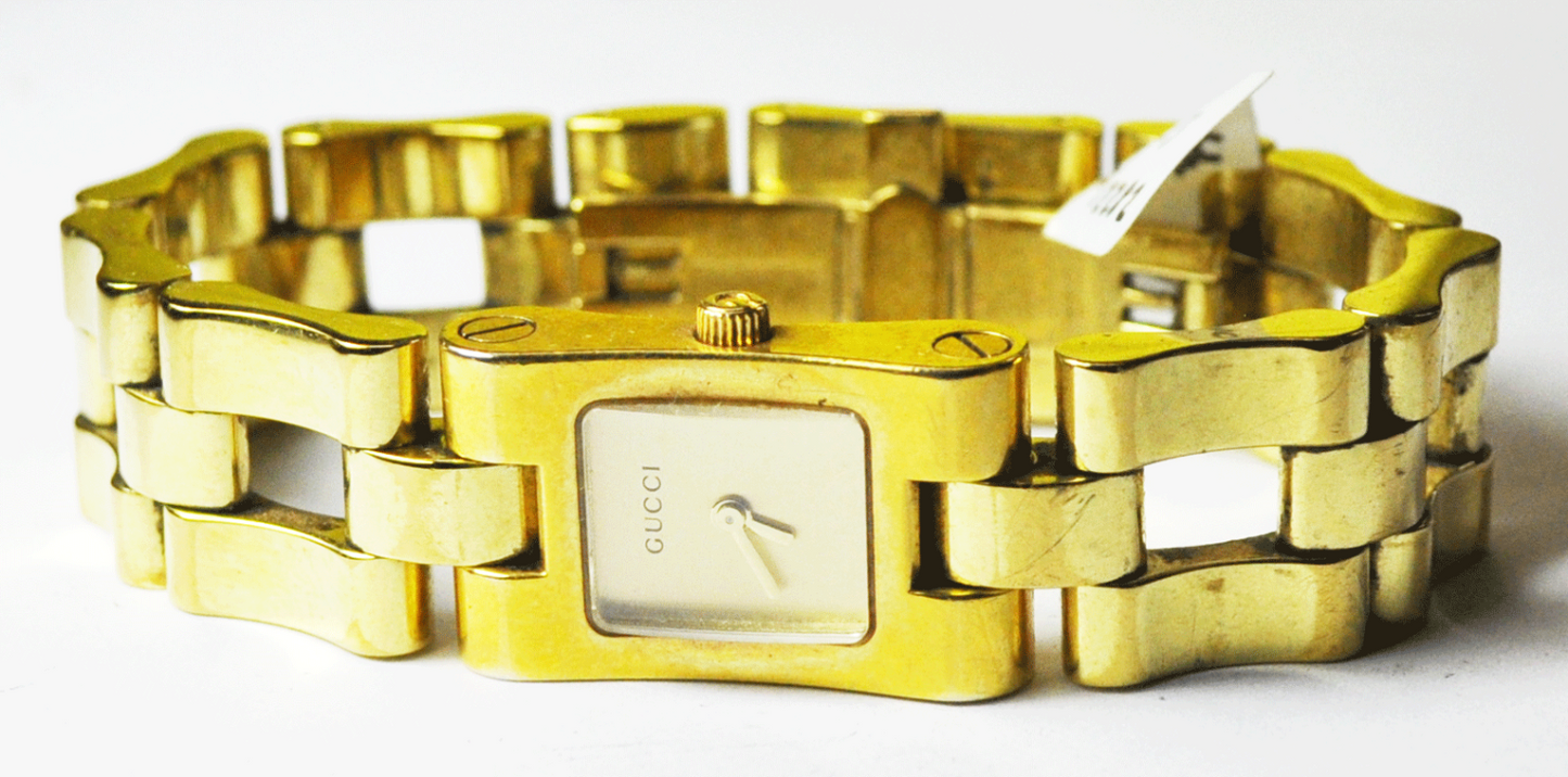 Women's Gucci 2305L Swiss 17mm Quartz GEP Stainless Wristwatch 6-3/4" w Box