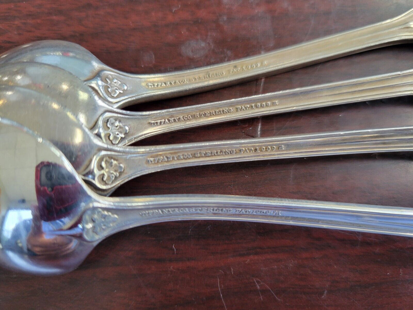 (4) St. Dunstan by Tiffany & Co. Sterling Silver 5 7/8" Teaspoons 4.6oz.
