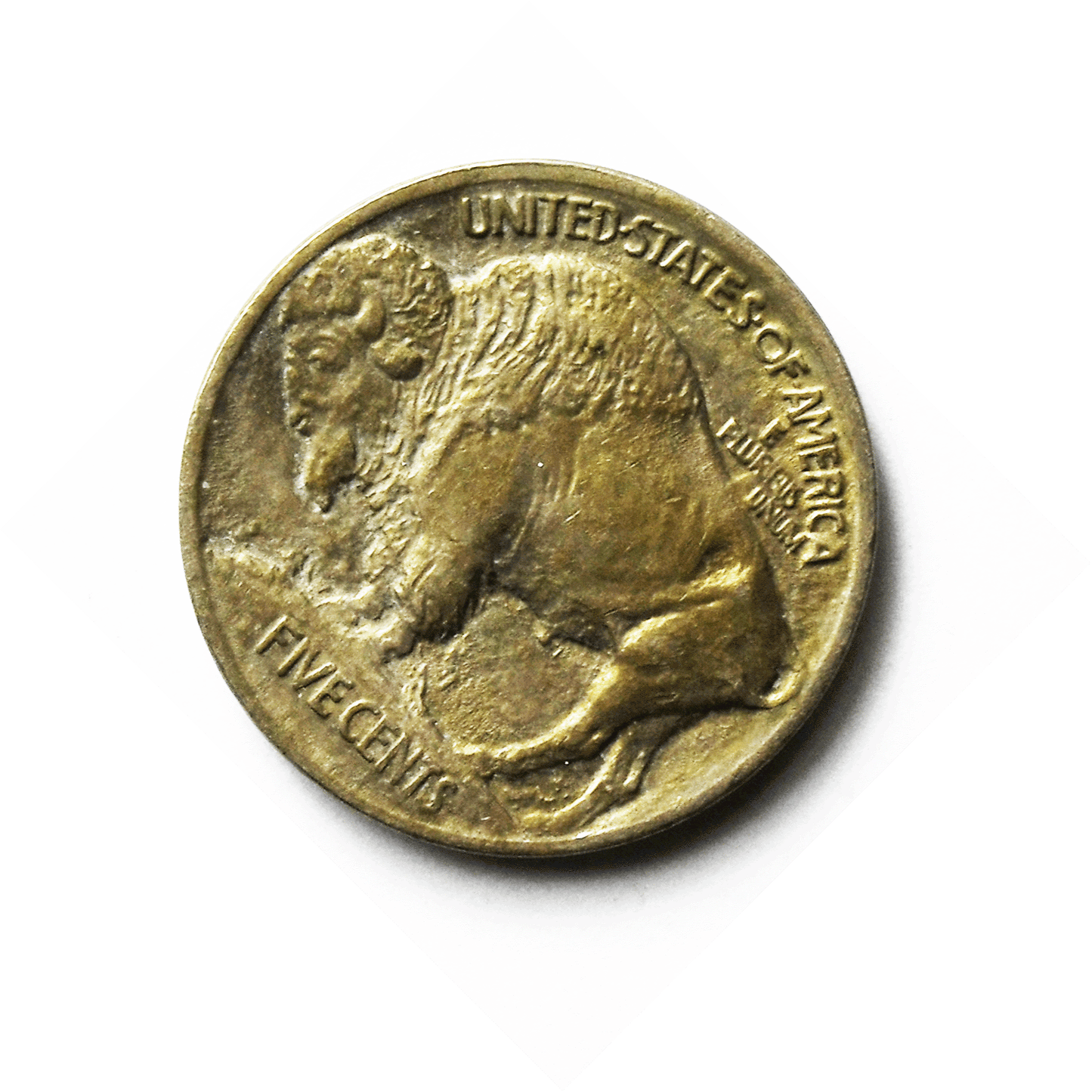 1913 5c Buffalo Nickel Five Cents US Philadelphia Type 1 AU