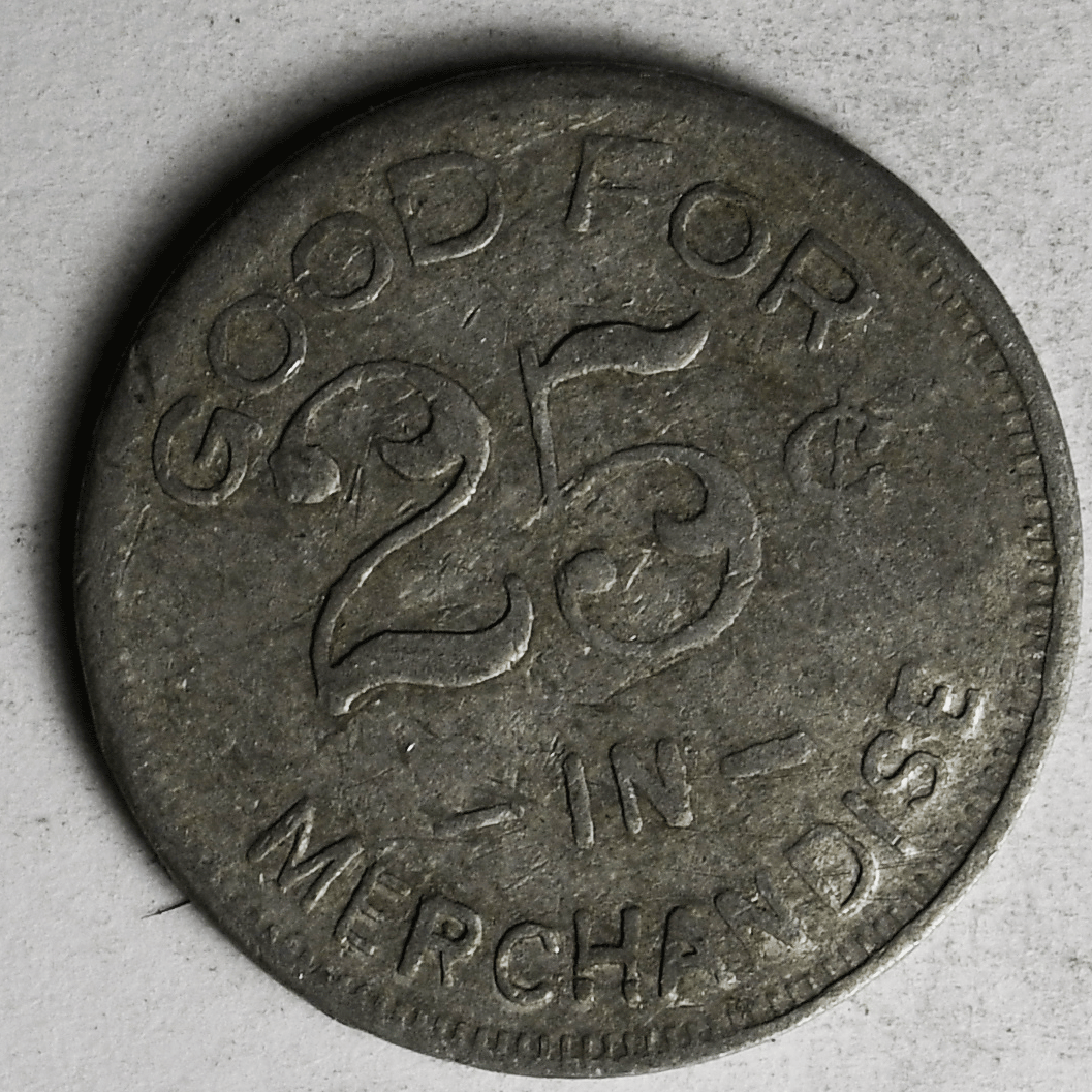 J Buenning General Store Glen Elder Kansas Trade Token 25c
