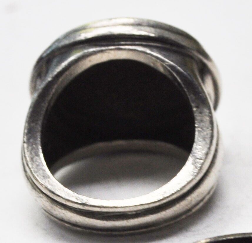 Sterling Silver Kieselstein Cord Horse Equestrian Ring 20mm Size 7-1/2