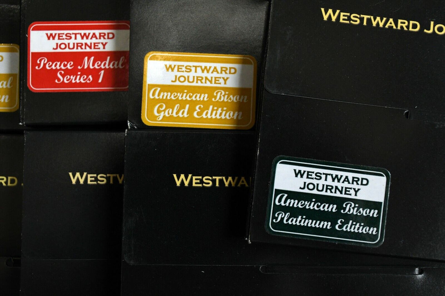 9 Westward Journey Commemorative Sets Bison Nickel Peace Medal Ocean in View