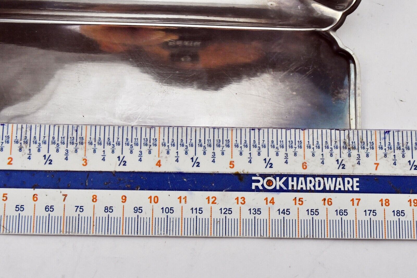 Vintage 6 3/4" Silver Plate Crumb Catcher Table Cloth #8302