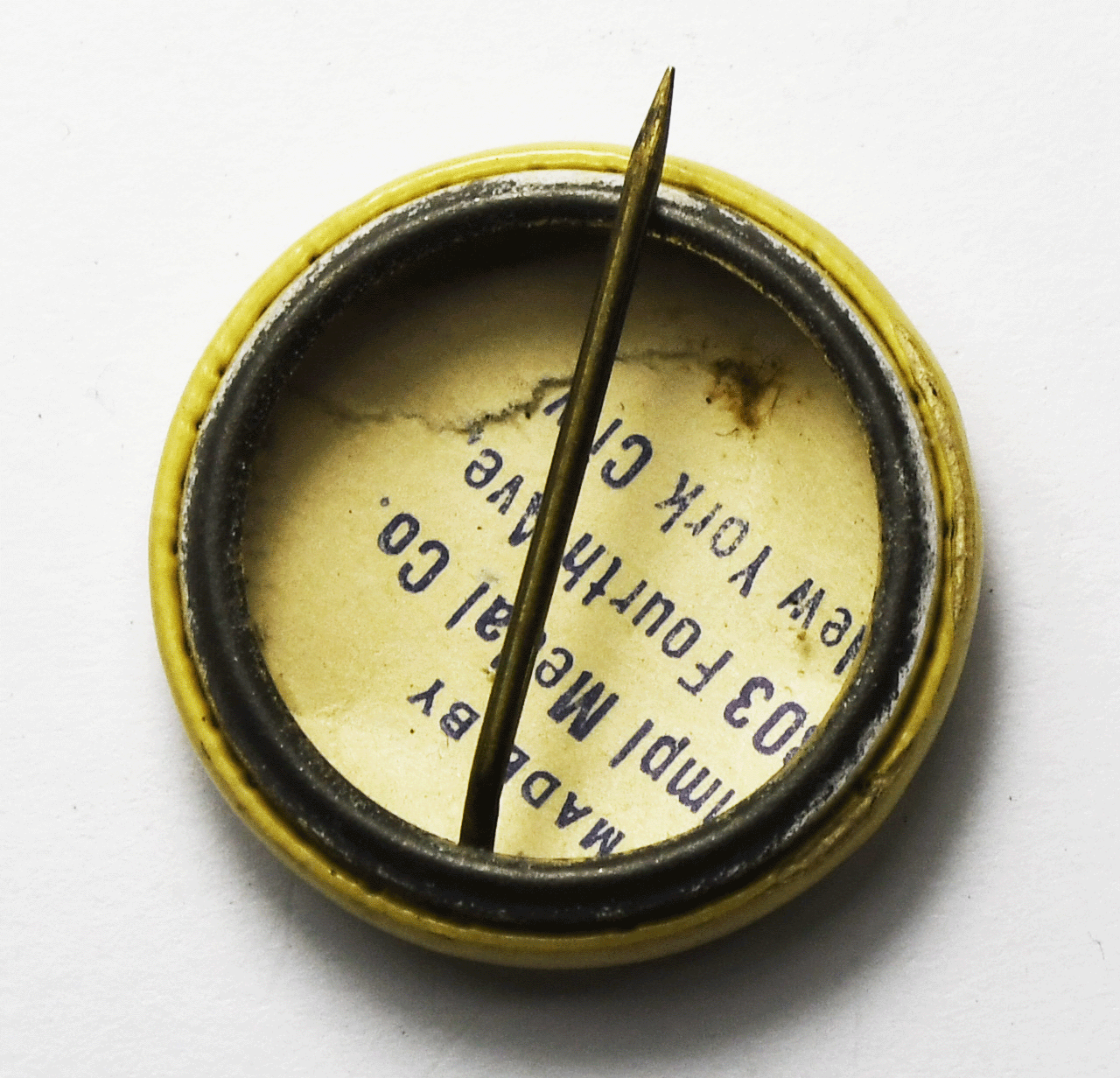 1935 Erasmus Hall School Brooklyn NY Cello Pinback Klimpl Medal Co 22mm