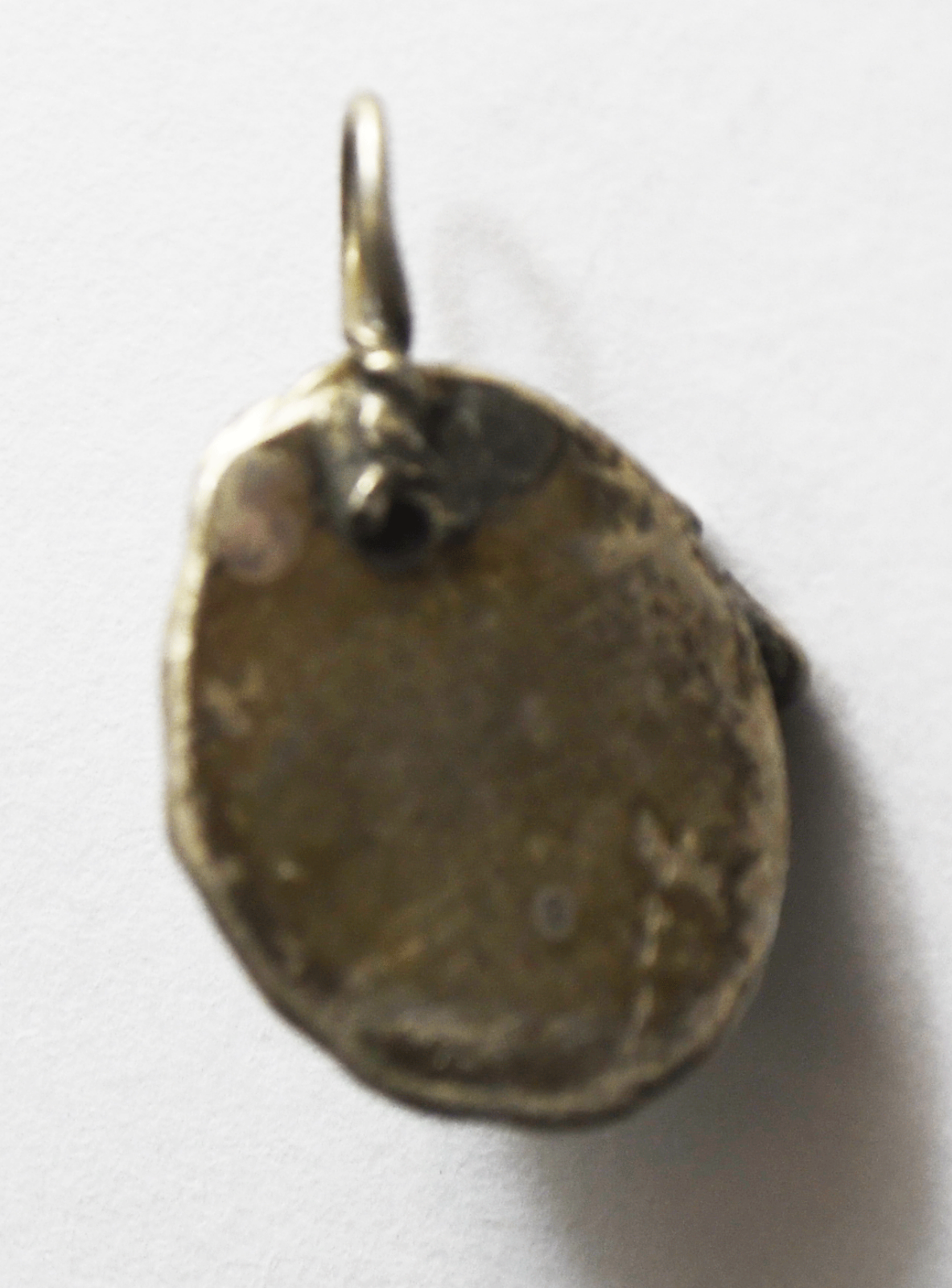 Sterling Oval Turquoise Rope Edge Flower Pendant 22mm x 13mm