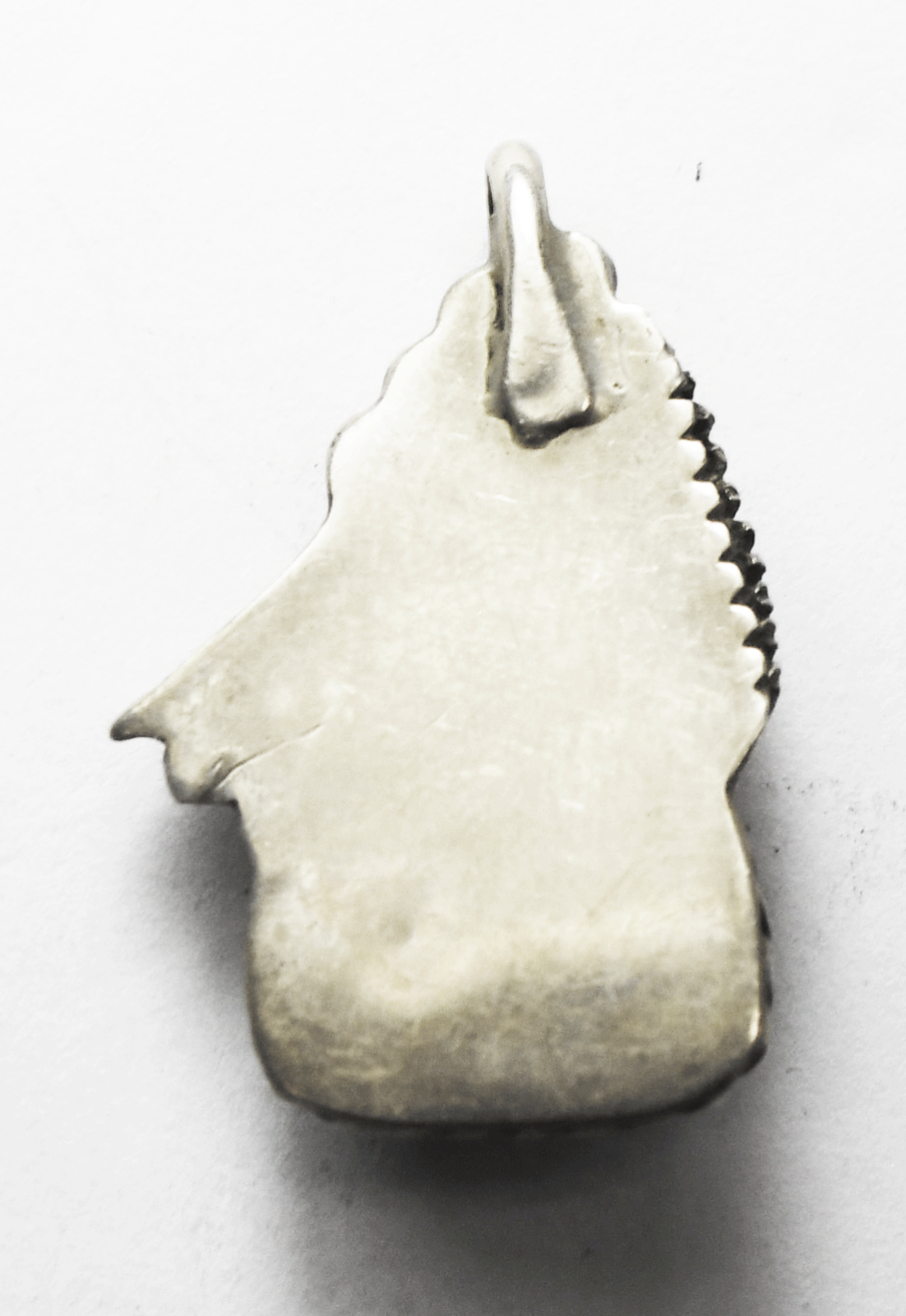 Sterling Silver Vintage Turquoise Triangle Pendant 30mm x 19mm
