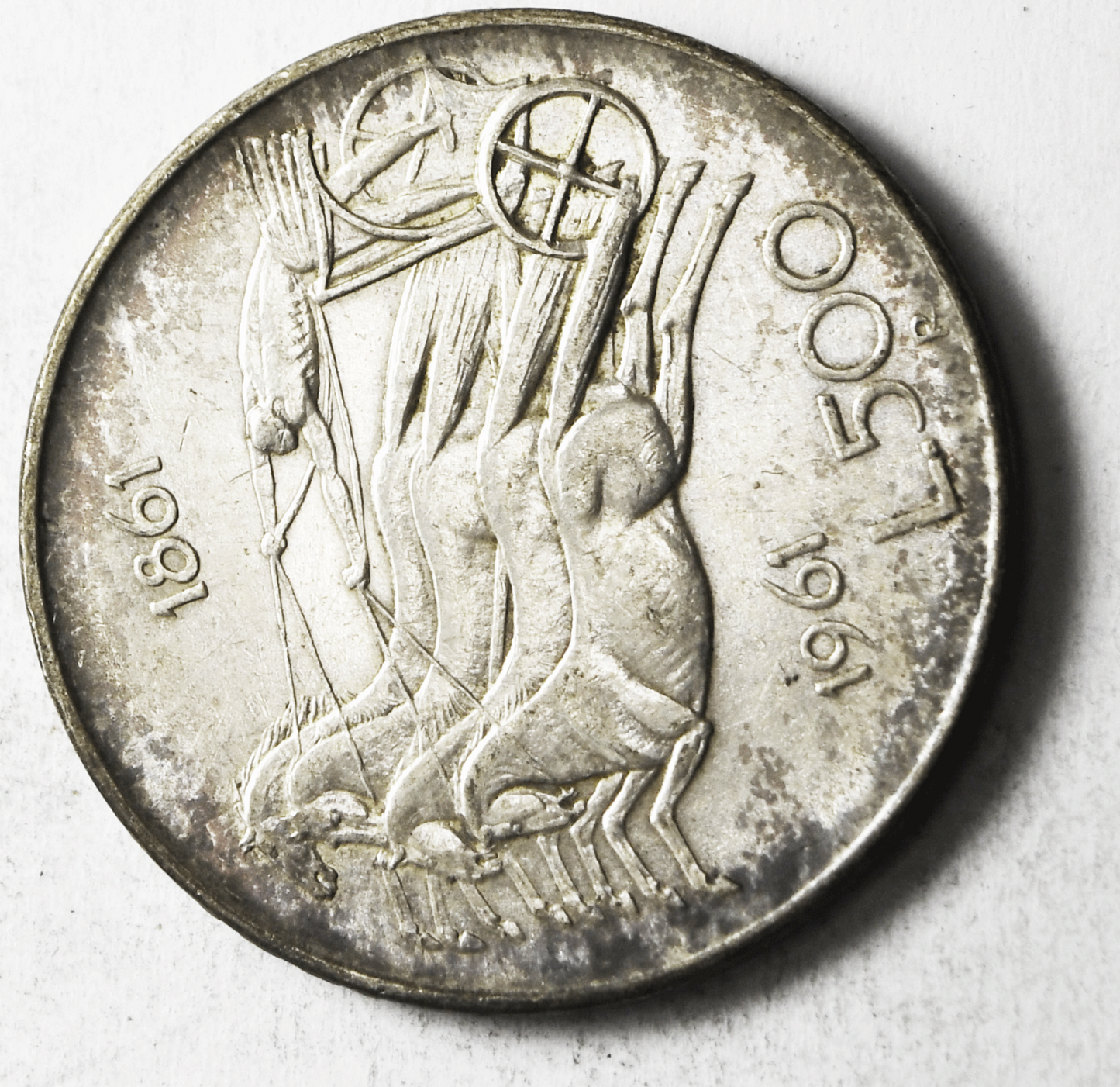 1961 R Italy 500 Lire KM# 99 Silver Coin