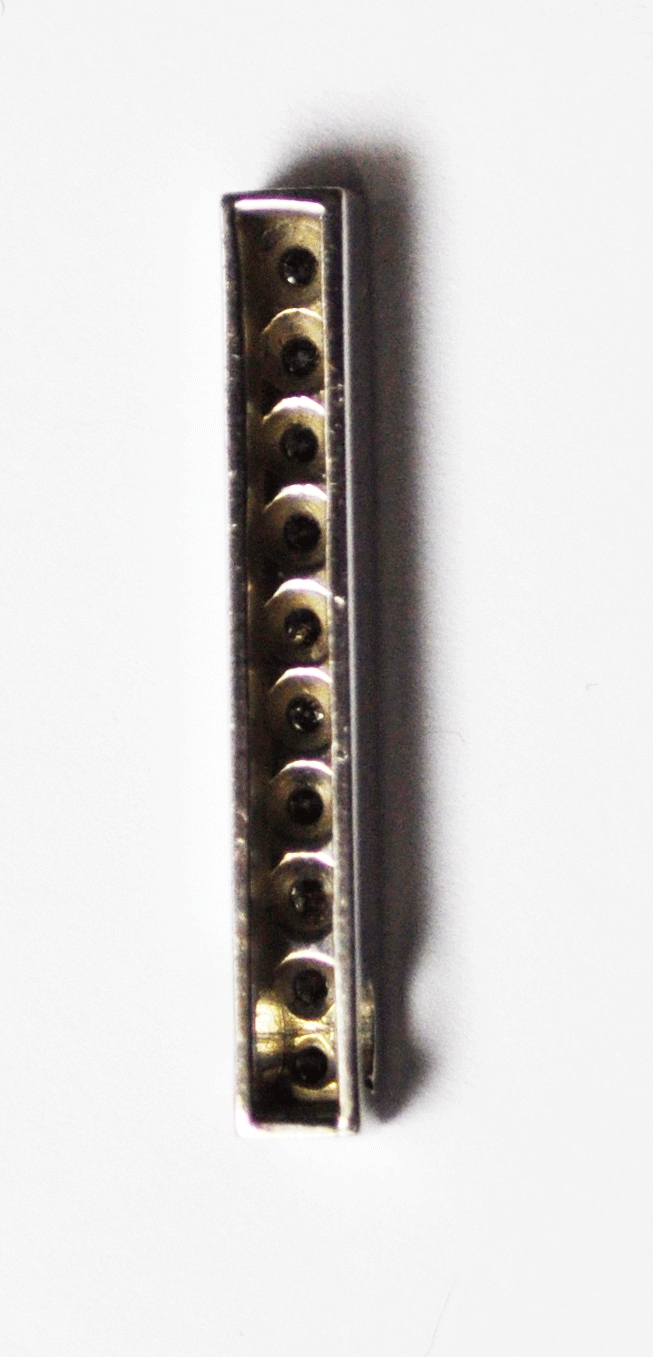 Beautiful .50tcw RBC Diamond Slider Bar Pendant Enhancer 14k White Gold 1-1/8"