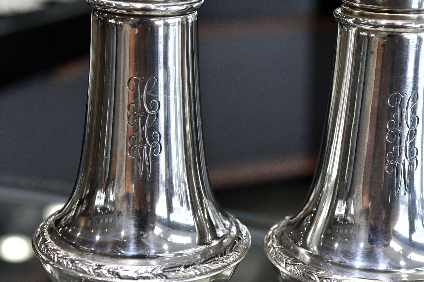 Tall 5 1/2" Sterling Silver 5 oz. Gorham Salt & Pepper Shakers Set No. 3364