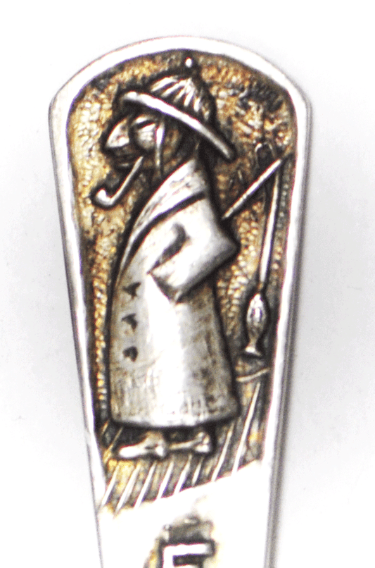 Sterling Silver Fishermen's Grotto San Francisco Souvenir Spoon 4-3/8"