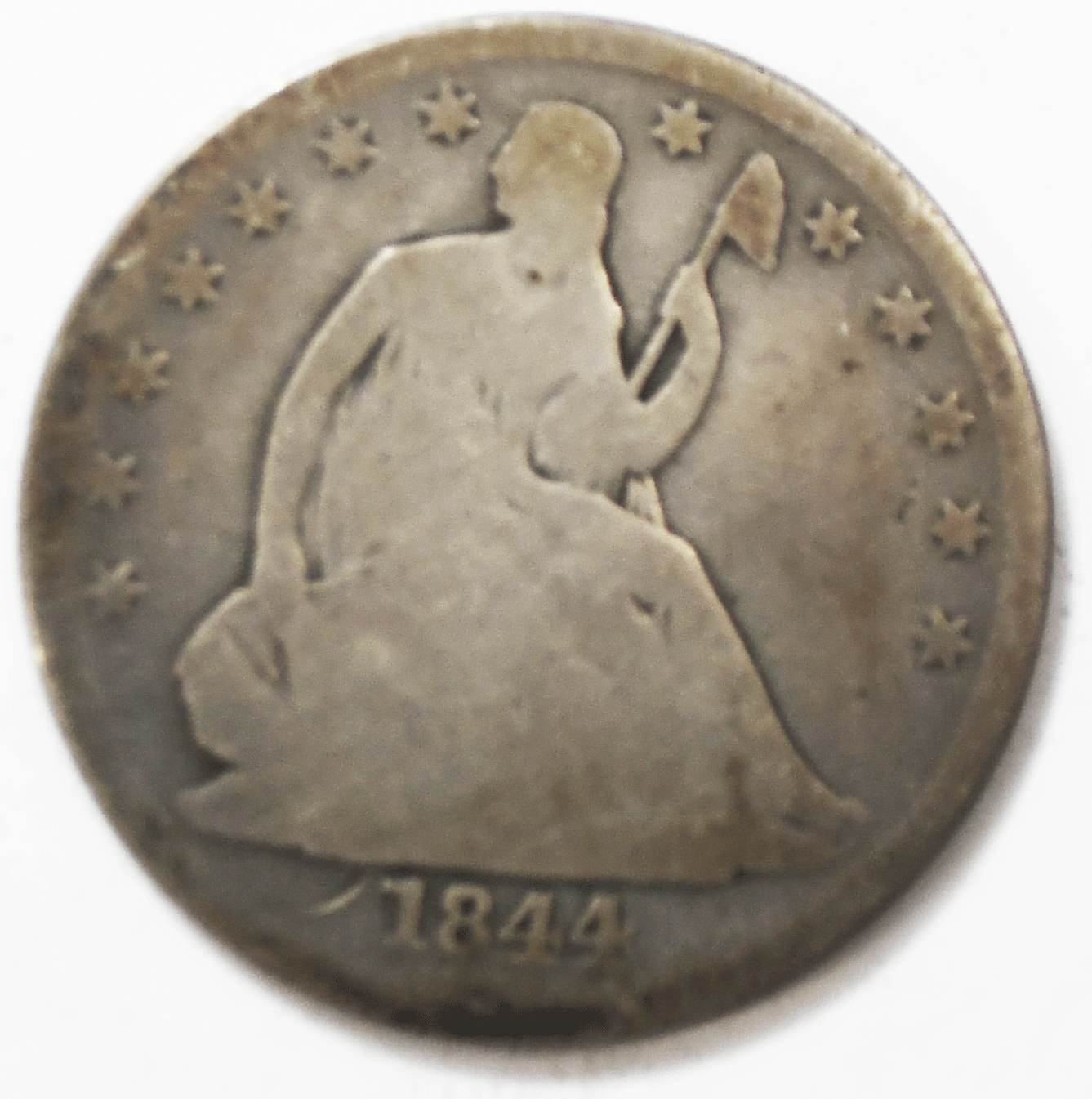 1844 O 50c Seated Liberty Silver Half Dollar Fifty Cents New Orleans