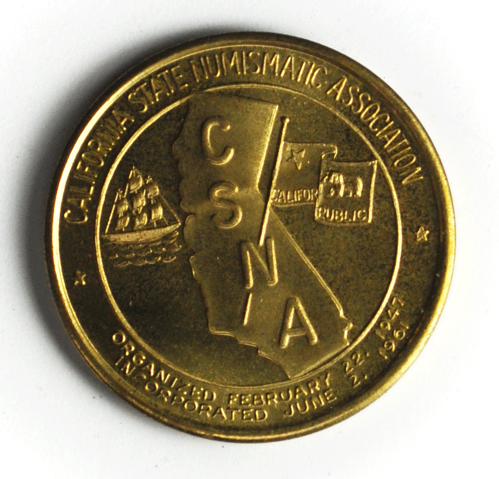 CSNA Anaheim CA Convention Numismatic 1967 Medal 40mm Disneyland
