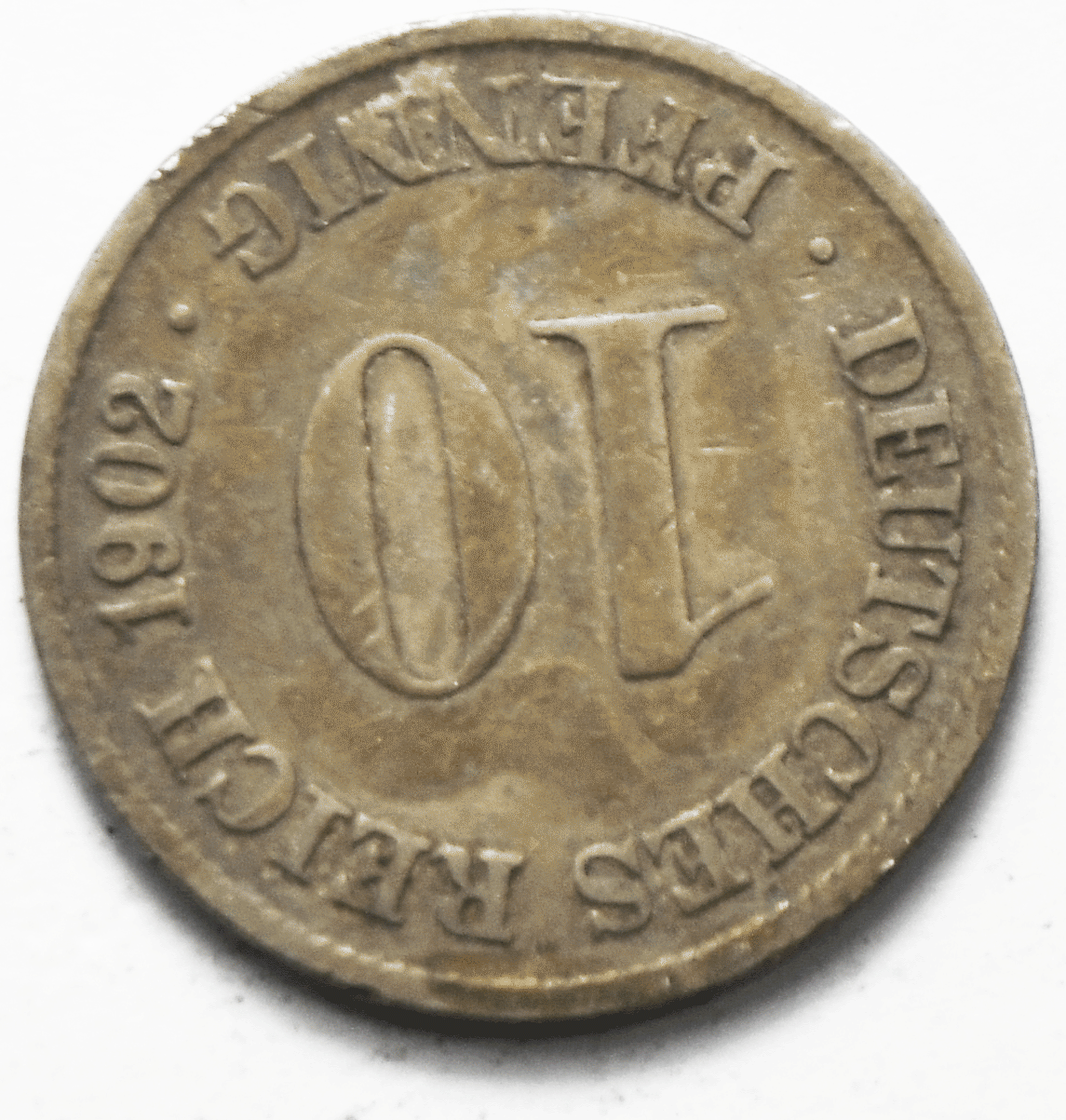 1902 D Germany Empire 10 Ten Pfennig KM# 12