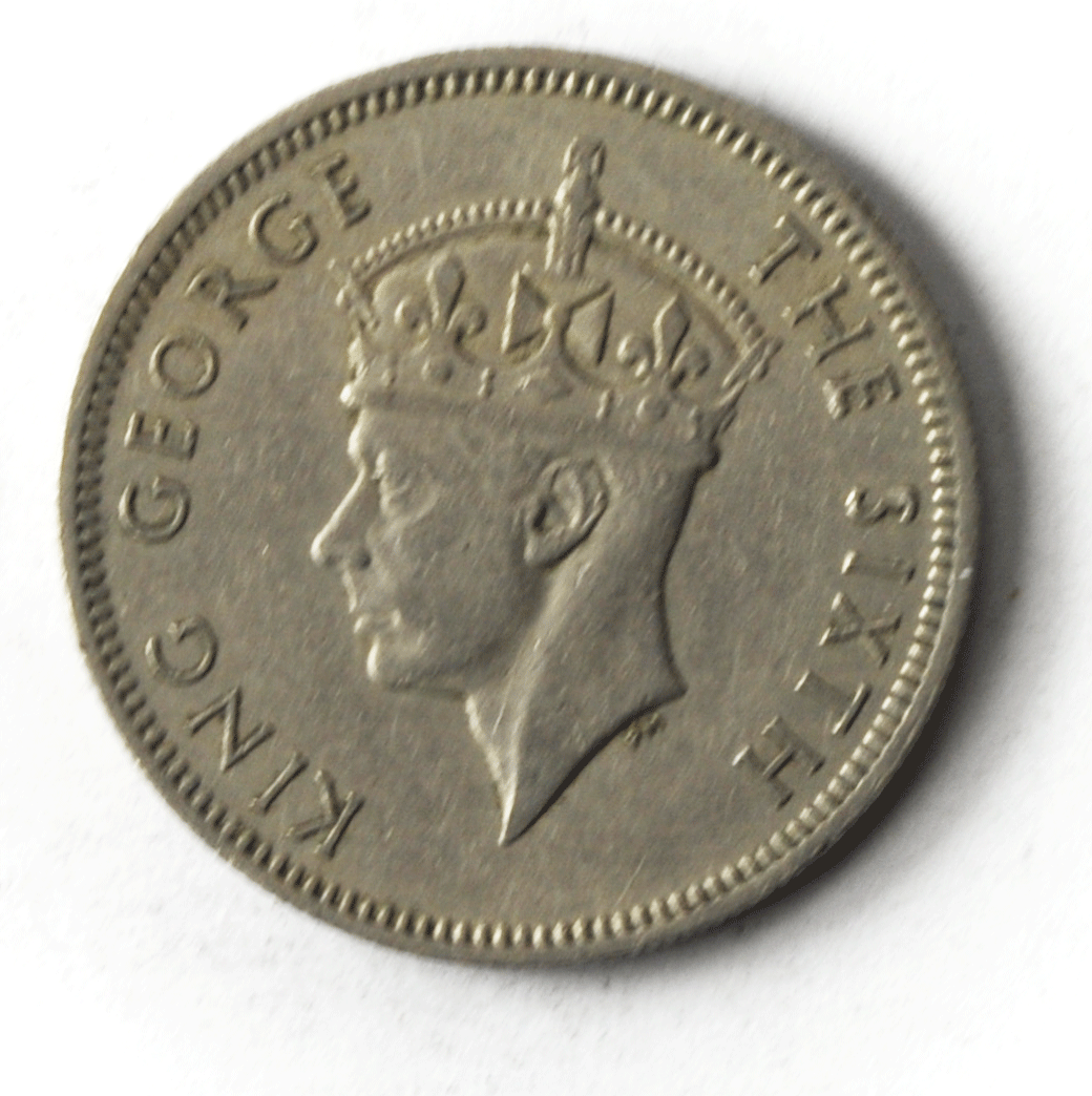 1948 Malaya 20 Twenty Cents Copper Nickel Coin KM# 9