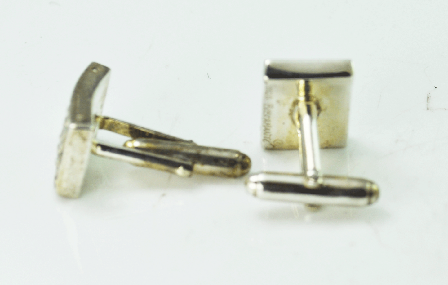 Sergio Bustamante Sterling Silver Rectangle Dot Cufflinks 17mm x 13mm