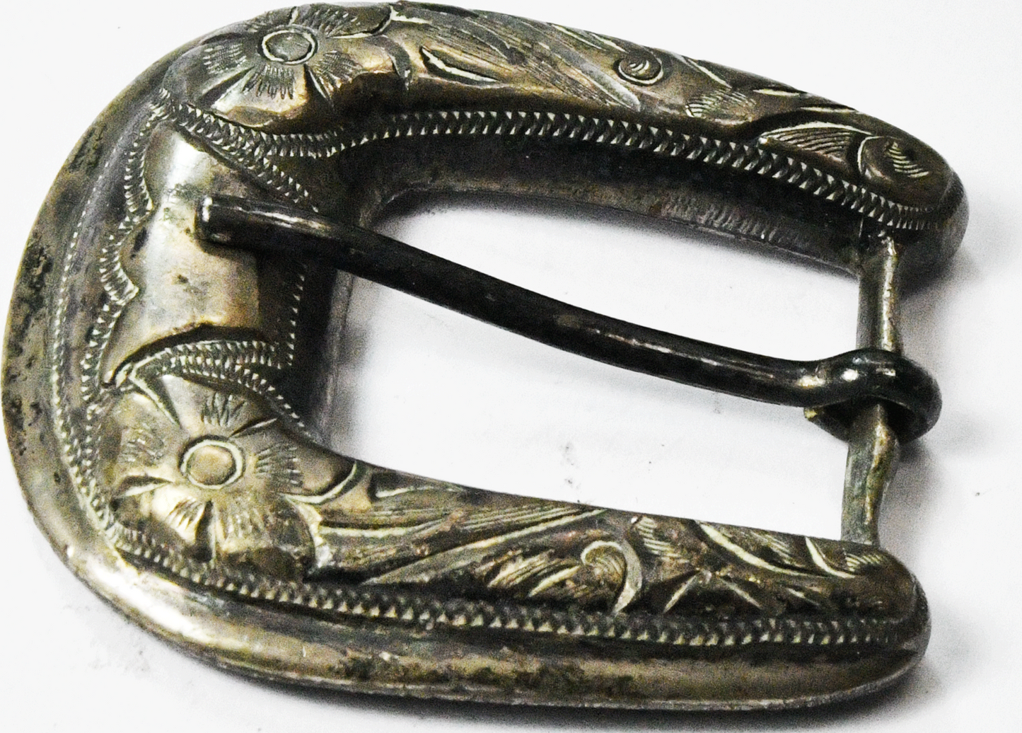 Sterling Silver Plamex Heavy Belt Buckle 1-3/4" x 1-1/2" 17mm Belt