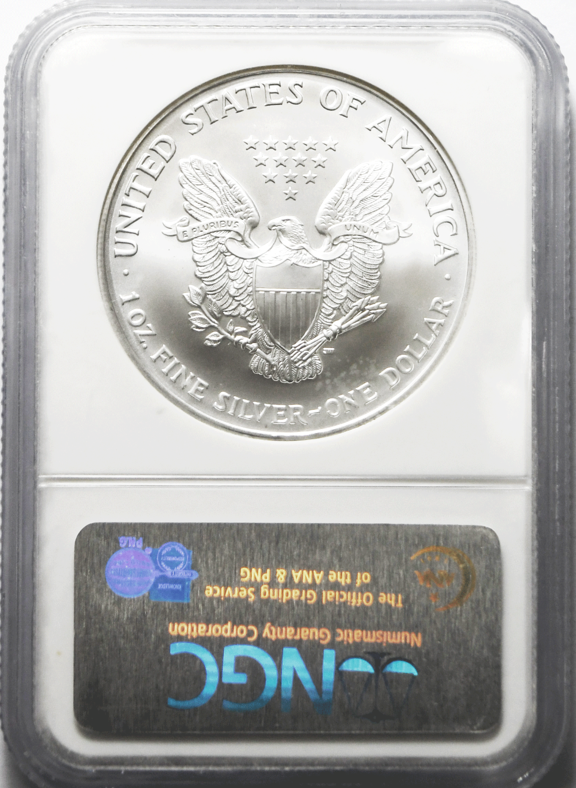 2002 $1 American Silver Eagle Silver Dollar NGC MS69 Fine Silver Gem