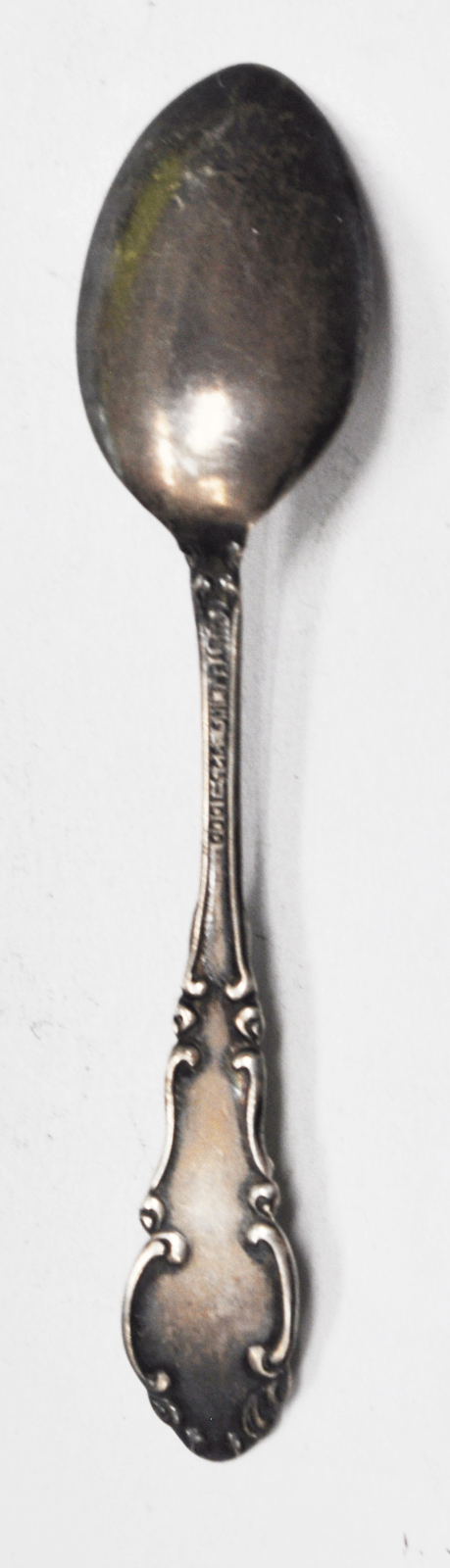 Sterling Baby Monogrammed Souvenir Spoon Demitasse 3-3/8"