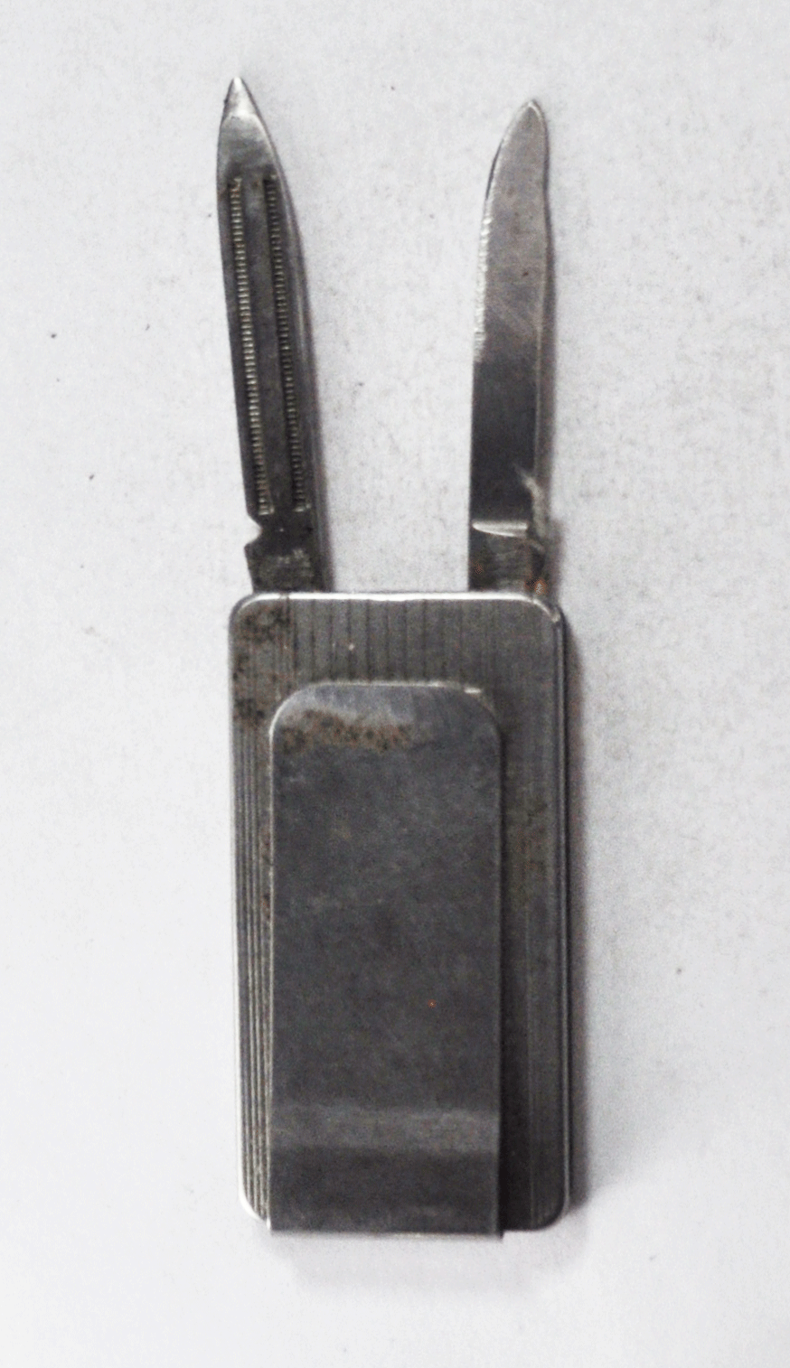 Stainless Steel Old Forester Whiskey Pocket Knife Money Clip 52mm x 32mm