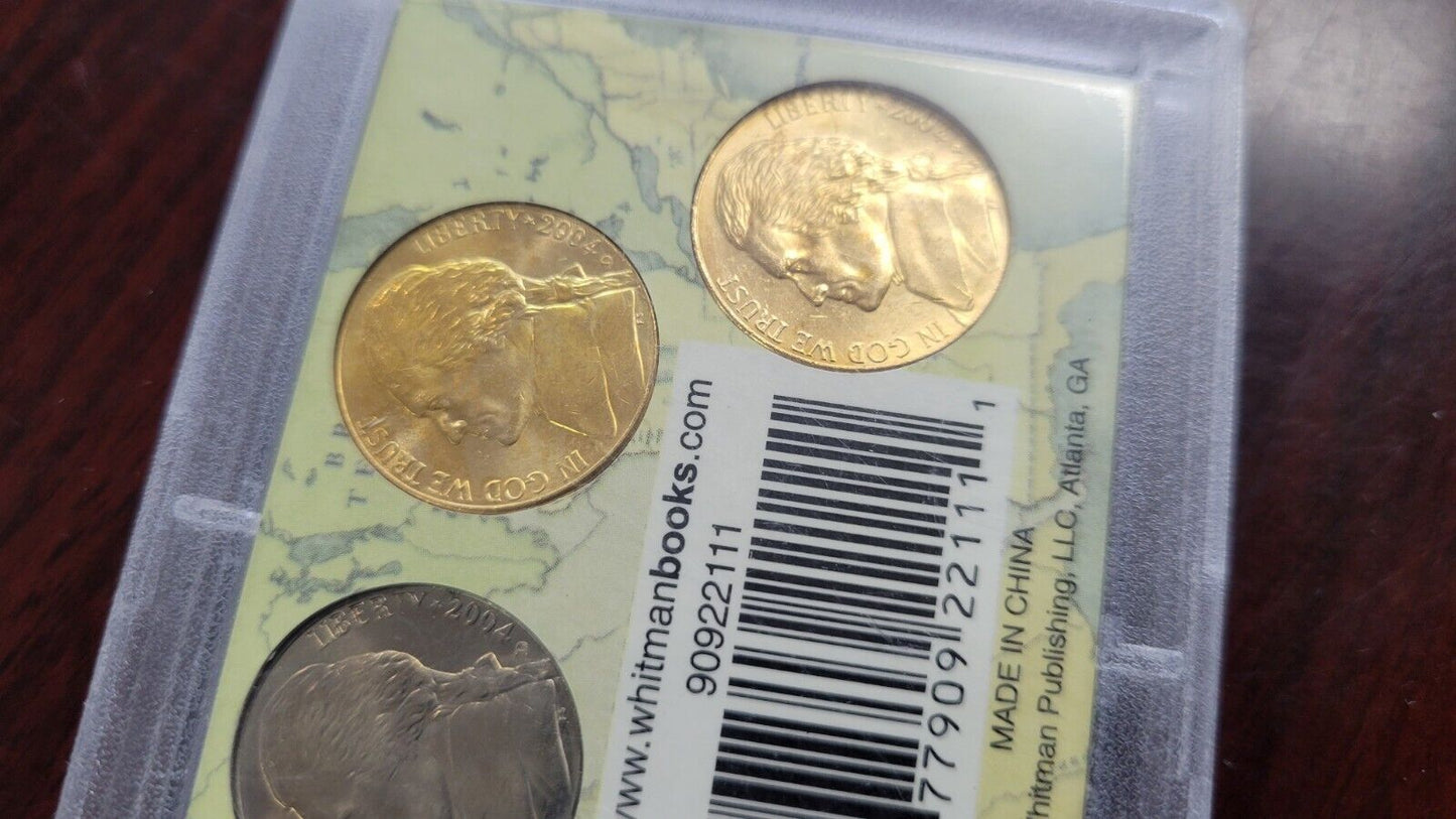 2004 P & D Westward Journey Nickel Set In Holder From Whitman