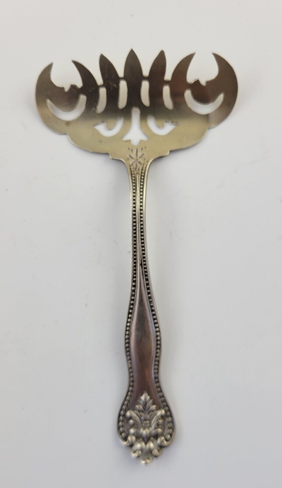 Antique Sterling Silver 4 1/2" Small Tined Sardine Serving Fork .42oz.