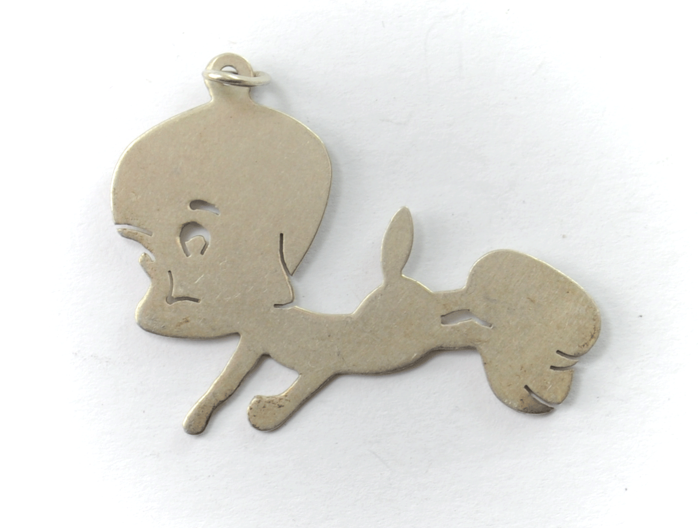 Antique 900 Fine AHA Venezuela Tweety Bird Cut Out Pendant 31mm x 41mm