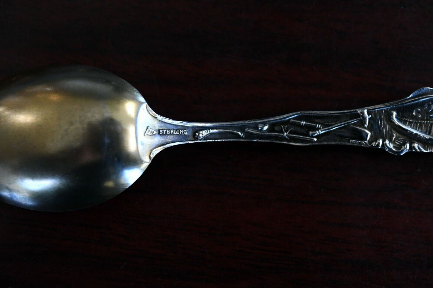 Kansas Souvenir Spoon by Mechanics Sterling Co. 4" Goldwash Bowl .31 oz.
