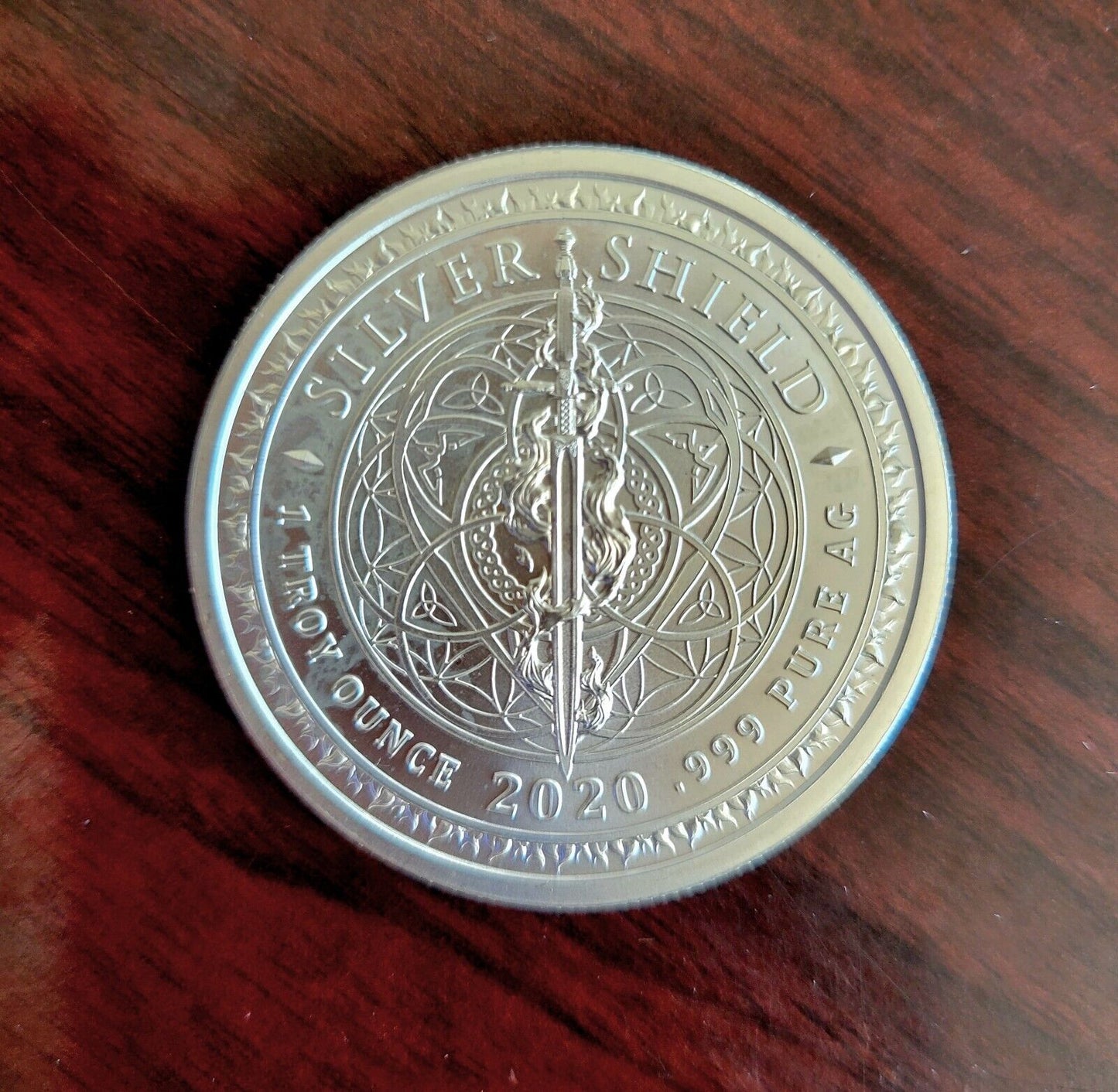 2020 Cannibus Leaf .999 Fine Silver Shield 1 oz troy Medal Round