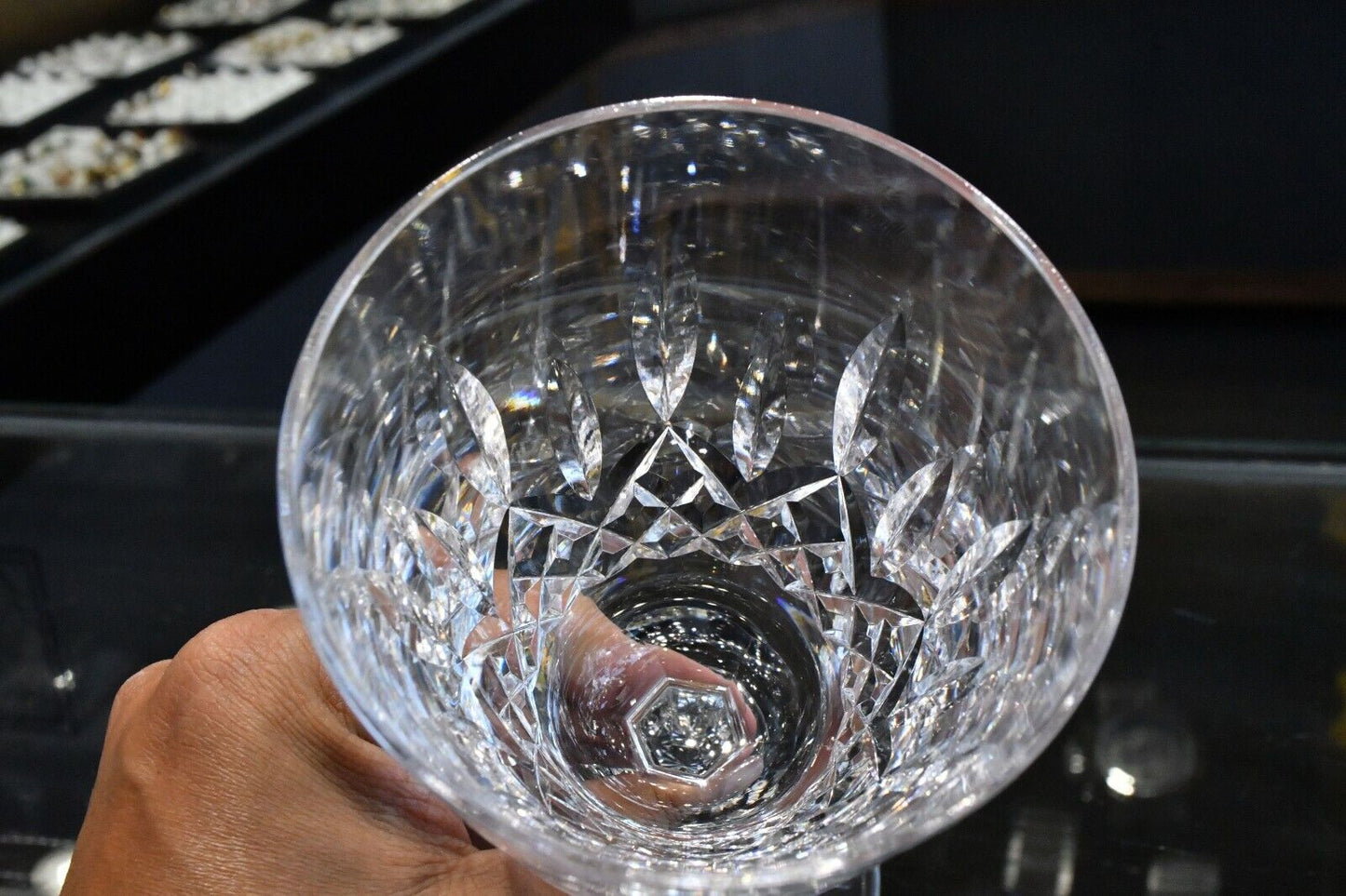 Lismore by Waterford 24% Lead Crystal 6 7/8" Water Goblet Wine Glass Ireland