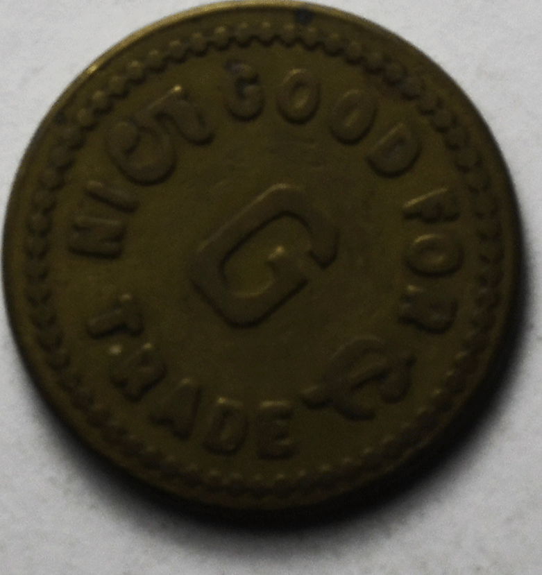 The Greenland Billiards 5c Trade Token Seattle Washington 19mm