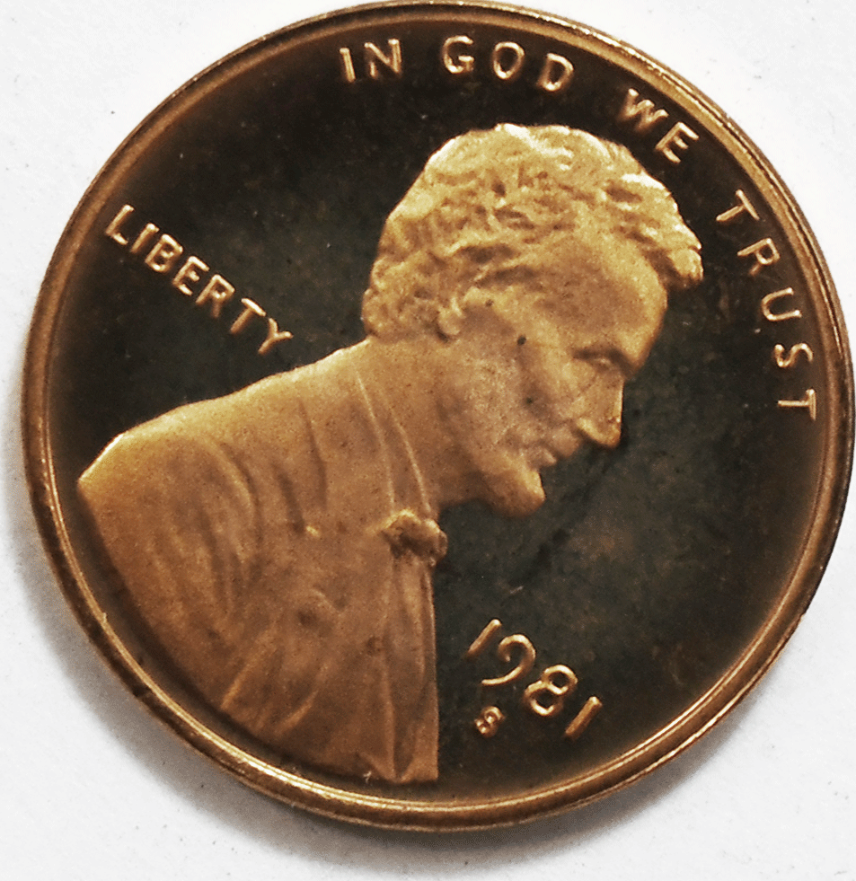 1981 S 1c Proof Lincoln Memorial Cent One Penny Gem Uncirculated San Francisco