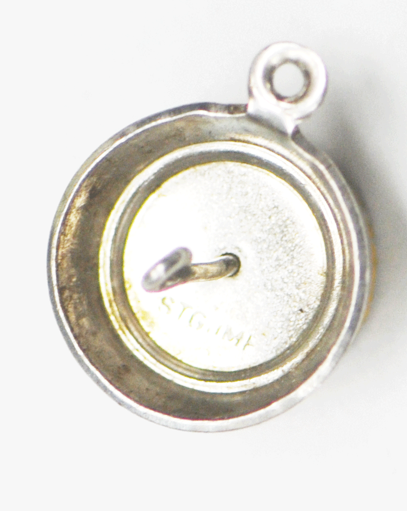 Sterling JMF Enamel Birthday Cake Retractable Articulated Candles Charm 12mm
