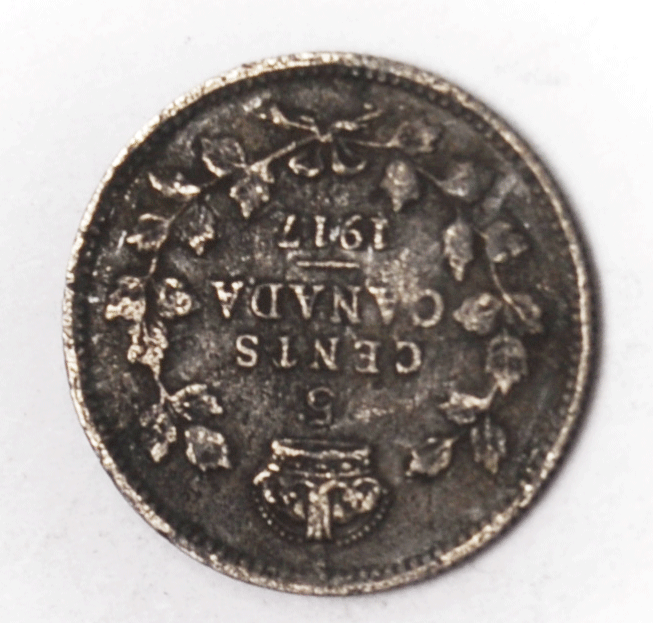 1917 Canada 5c Silver Five Cents KM# 13