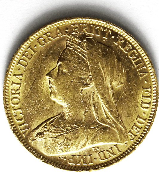 1899 P Australia Gold Sovereign KM# 15 Low Mintage AU