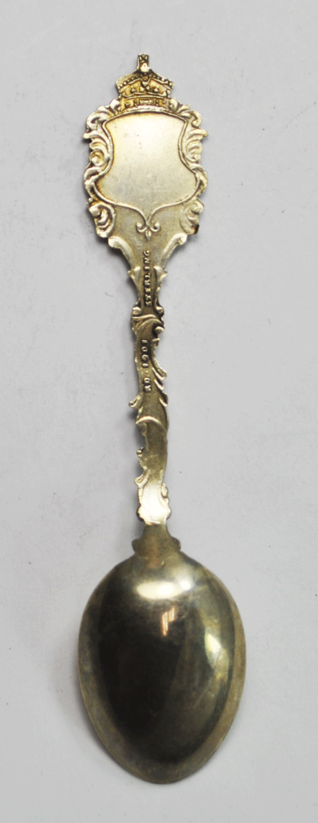 Sterling RD 1901 Canada Enamel Souvenir Demitasse Spoon Parliament Ottawa 4"