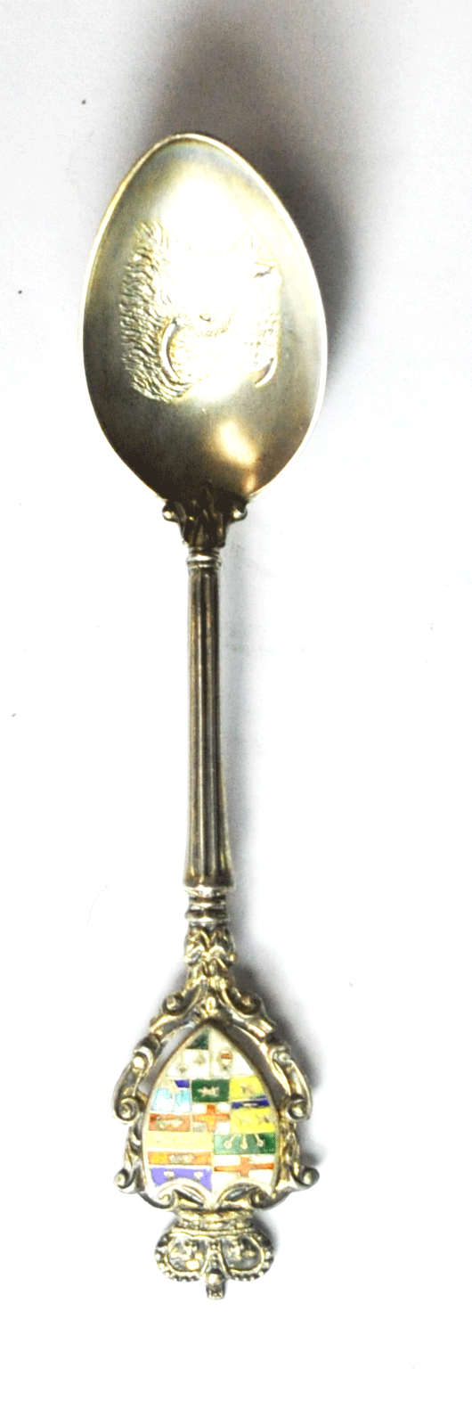 Vintage Shield of Canada RH RD1909 Buffalo Bison Souvenir Spoon 4-3/8"