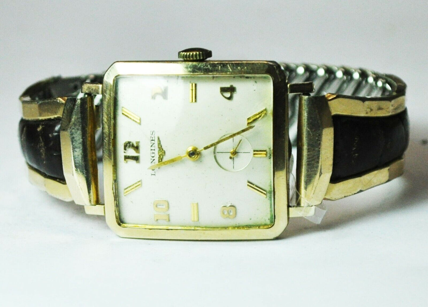 1955 Men's 10k Gold Filled 506-146 28mm Square Wristwatch w Box