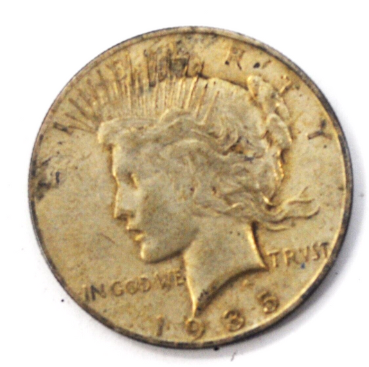 1935 S $1 Peace Silver One Dollar US Coin San Francisco