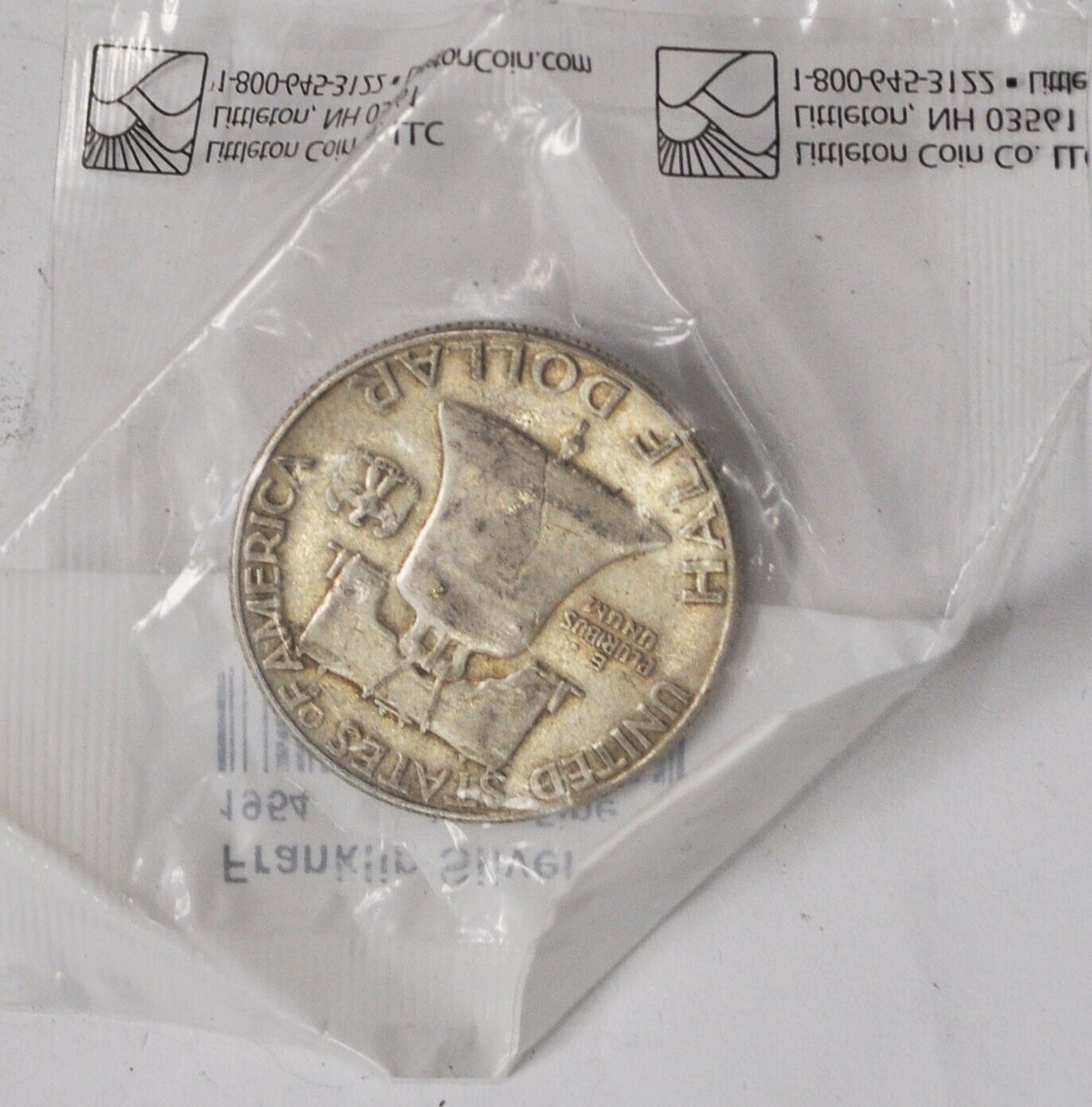 1954 50c Franklin Silver Half Dollar Fifty Cents Littleton Package Very Fine