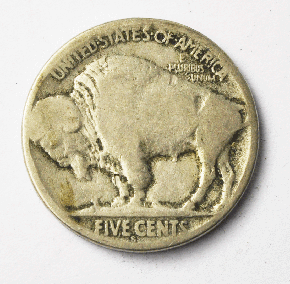 1923 S 5c Buffalo Nickel Five Cents US San Francisco