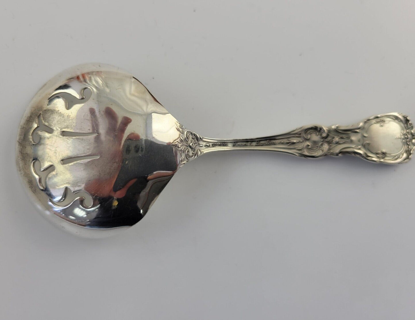 Reed & Barton Francis I Sterling Silver 1oz. Bon Bon Pierced Spoon 4 5/8"