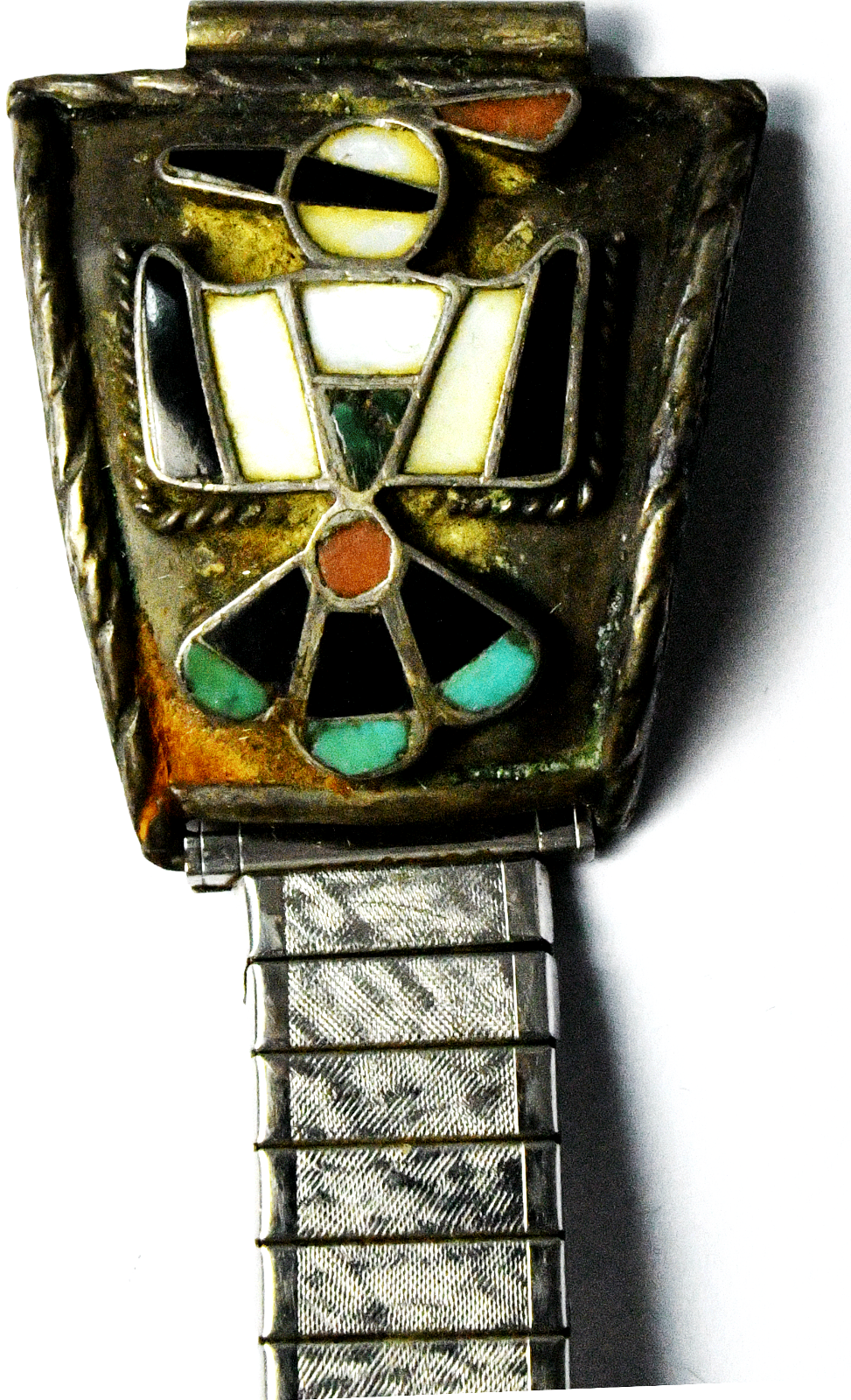 Sterling Silver Zuni Bird Watch Tip Band End Bracelet 31mm x 38mm 6"