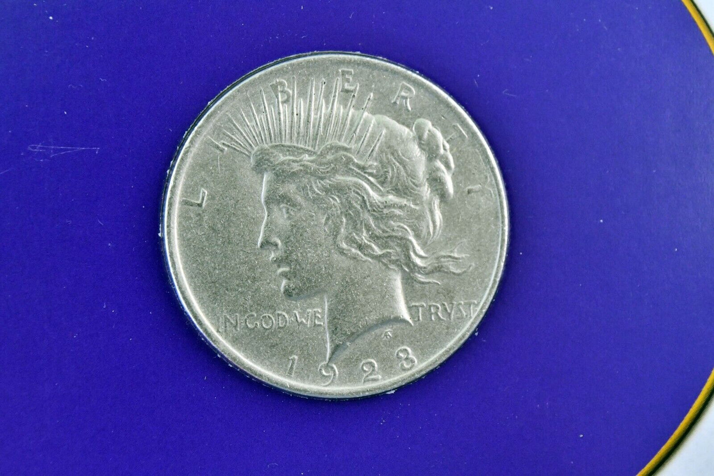 U S Postal Commemorative 1923 $1 Peace Silver Dollar Coolidge Stamp Vermont