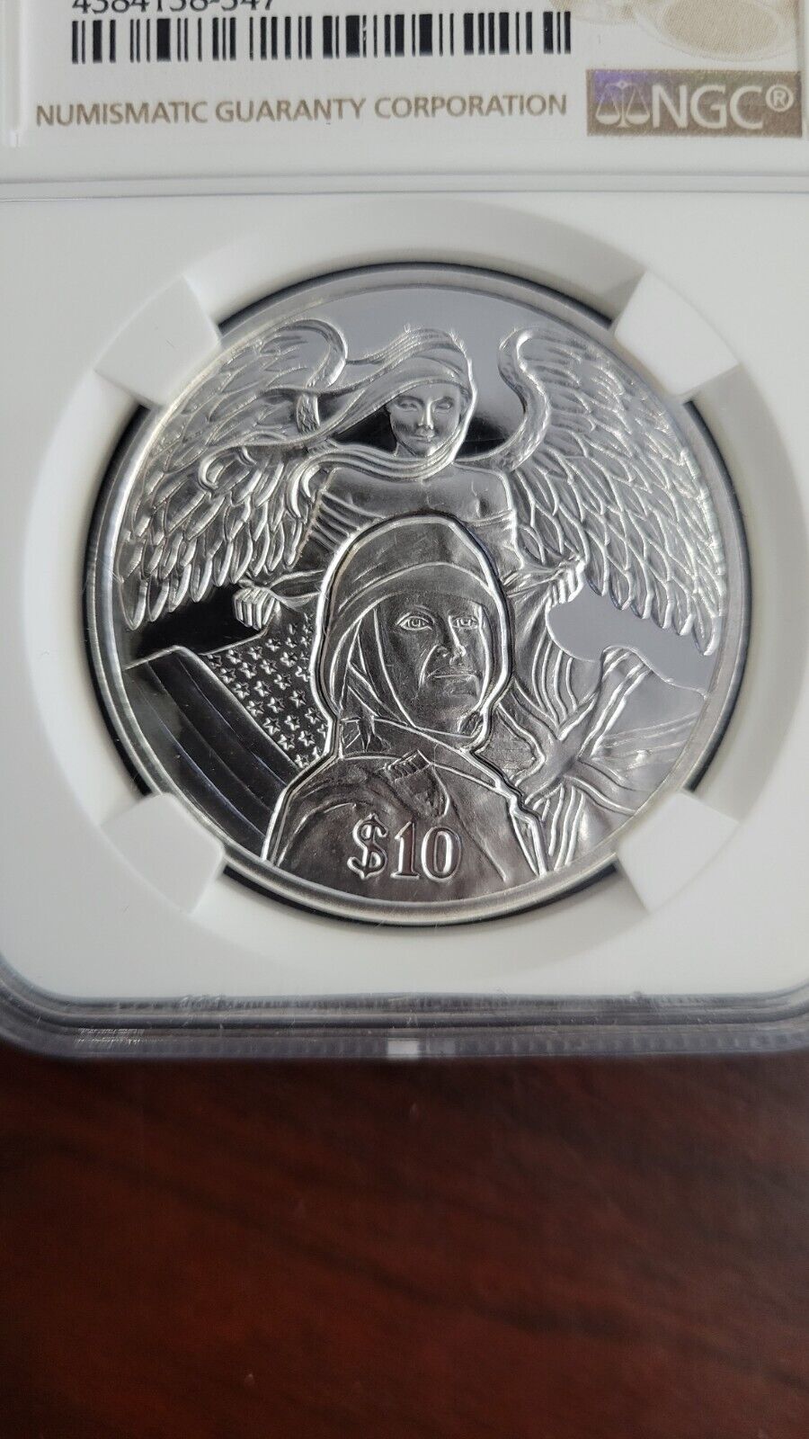 2016 B. Virgin Islands Silver Guardian Angel Watch Over Troops NGC PF70 Ultra