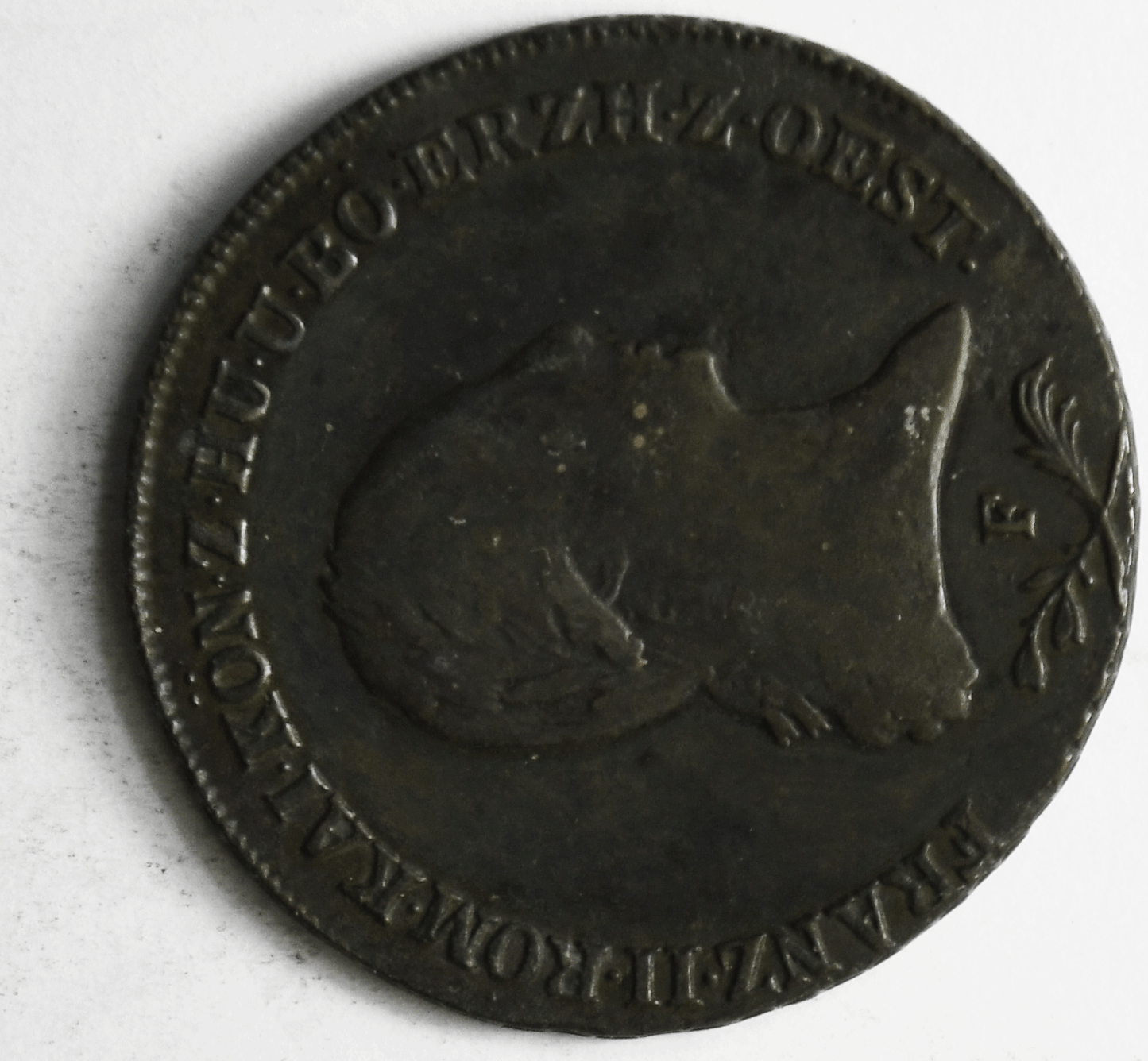 1800 F Austria 6 Kreuzer KM# 2128 Copper Coin