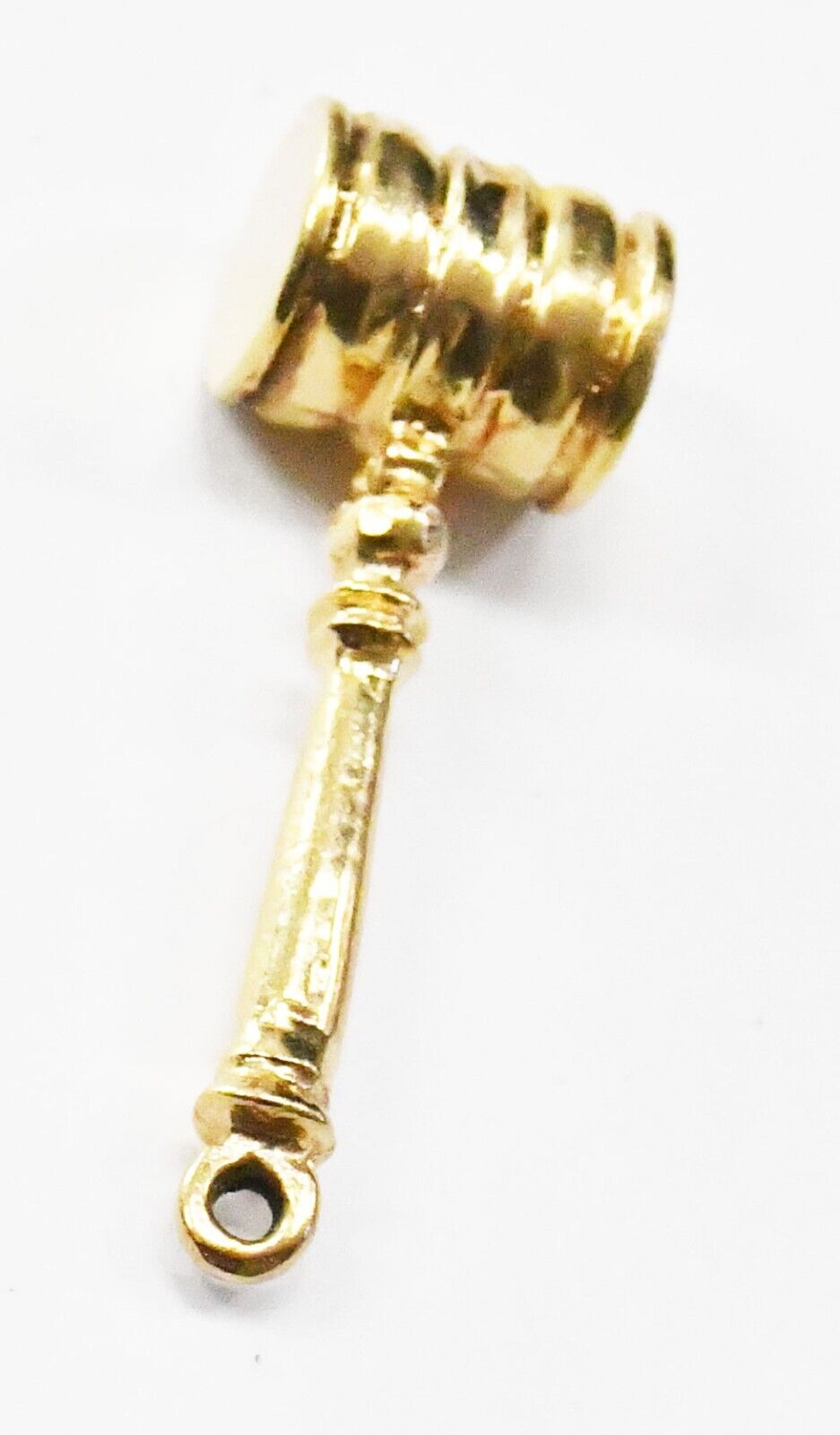14k Solid Yellow Gold Gavel Charm 33mm x 10mm 3.9g
